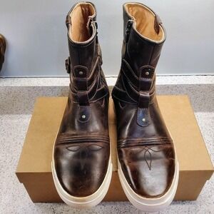 Durango Women's Lifestyle Dark Brown Leather Zip Up Athletic Style Boots Size 9M